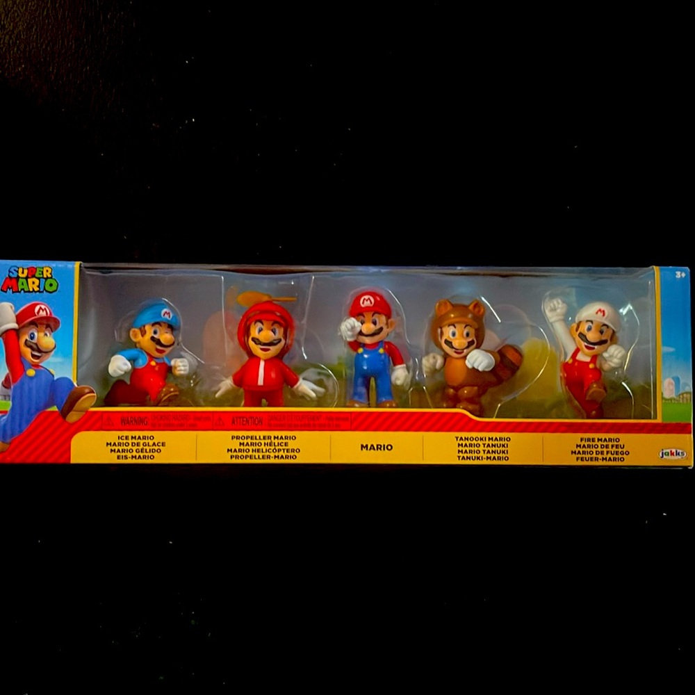 Super Mario Nintendo Figures Set of 5 Only Mario, 6.5 cm